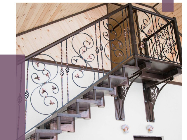 Кованые лестницы в Мелеузе от 79786 руб. под ключ