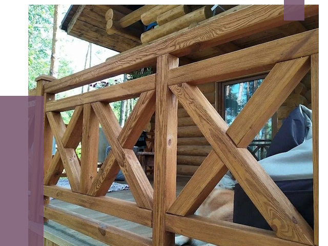 Деревянные перила под ключ в Мелеузе от 7672 руб. 