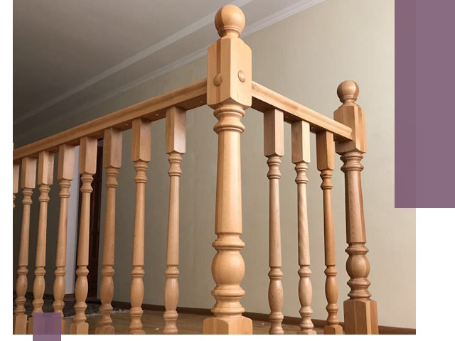 Деревянные перила на заказ в Мелеузе: монтаж и изготовление