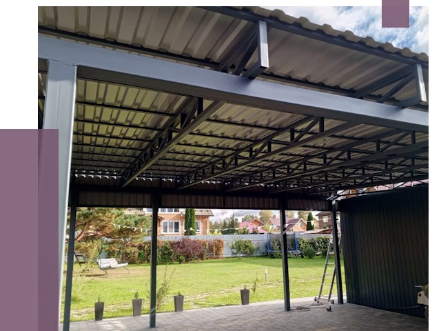 Монтаж навесов в Мелеузе от 7365 руб. — установка навеса | ПРОЛЁТ-Млз