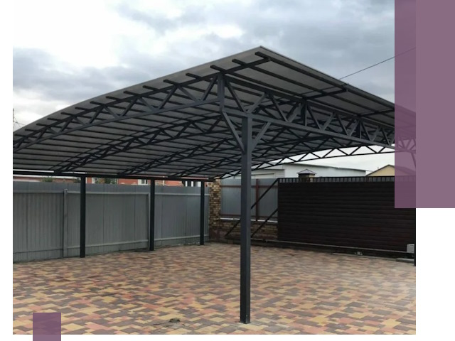 Недорогие навесы под ключ в Мелеузе — изготовление и монтаж