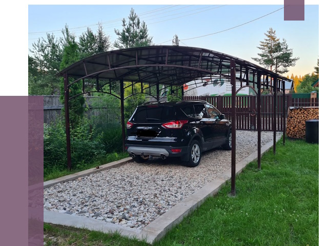 Навесы для автомобиля в Мелеузе от 13144 руб.  | ПРОЛЁТ-Млз