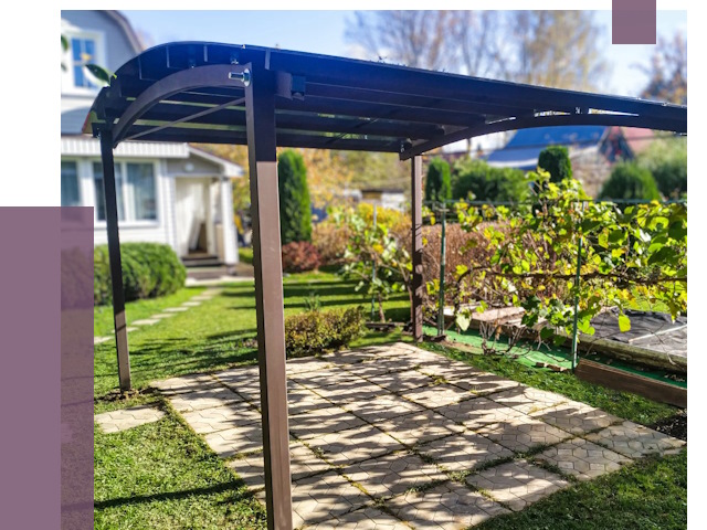 Навесы для дачи в Мелеузе от 12735 руб. под ключ — ПРОЛЁТ-Млз