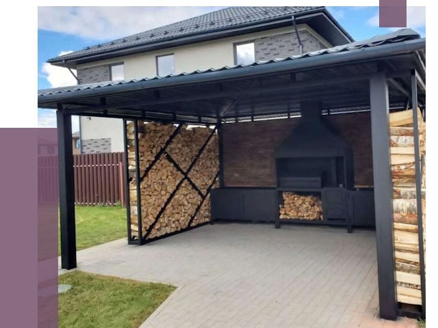 Навесы для барбекю в Мелеузе от 12735 руб. под ключ | ПРОЛЁТ-Млз