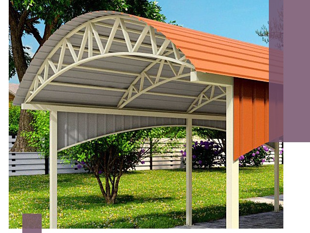 Навесы из профнастила под ключ в Мелеузе — установка и монтаж