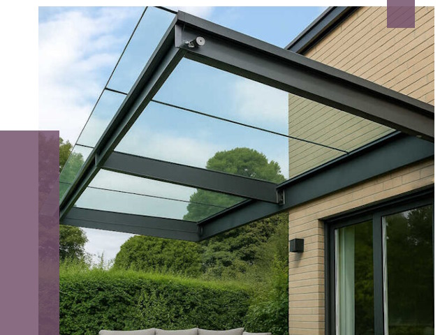 Стеклянные навесы и козырьки в Мелеузе от 12275 руб.