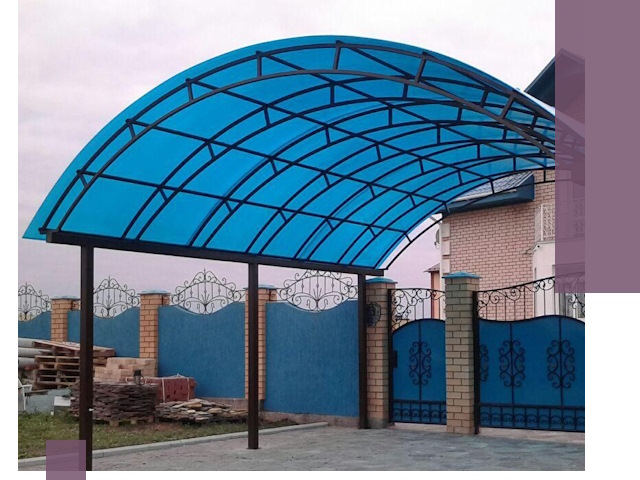 Арочные навесы под ключ в Мелеузе — изготовление и монтаж