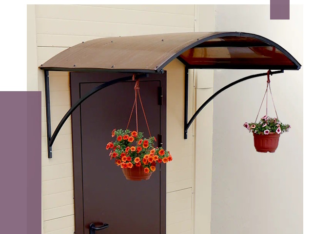 Козырьки над входом в Мелеузе от 14832 руб.  | ПРОЛЁТ-Млз