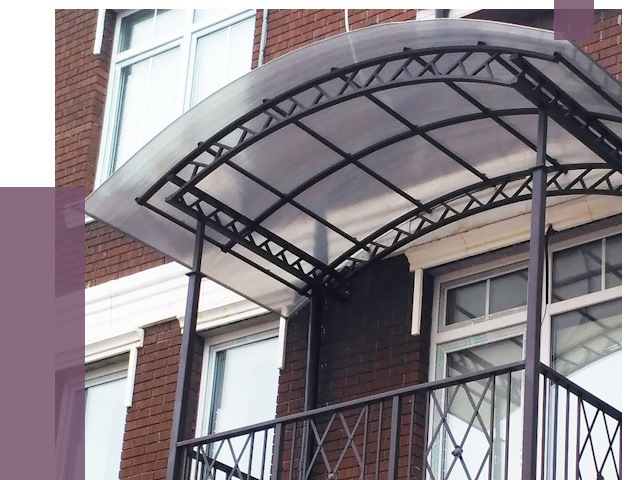 Козырьки над балконом в Мелеузе от 8644 руб. | ПРОЛЁТ-Млз