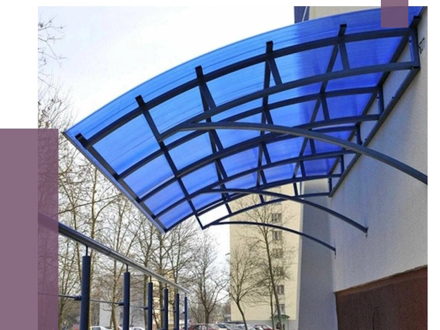 Козырьки из поликарбоната в Мелеузе от 4296 руб. под ключ | ПРОЛЁТ-Млз