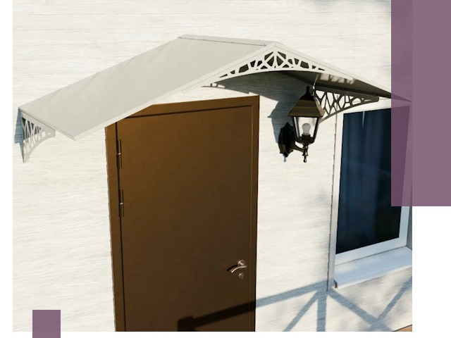 Металлические козырьки на входы и террасы в Мелеузе