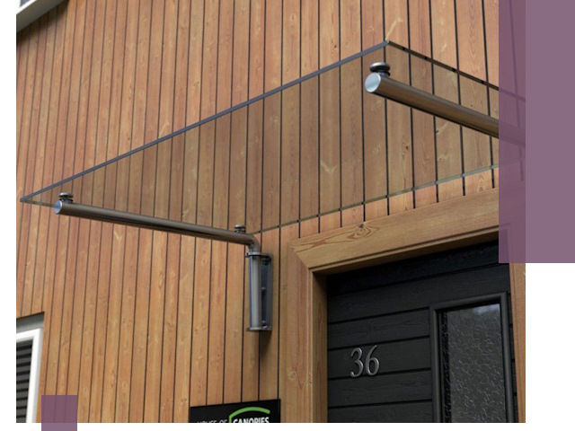 Стеклянные козырьки на входы и фасады в Мелеузе