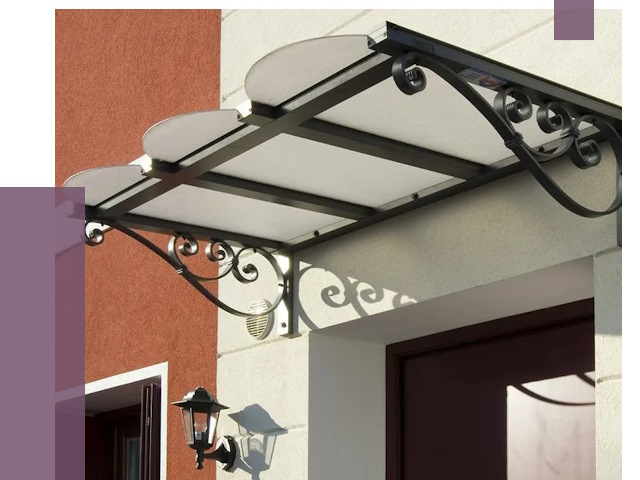 Односкатные козырьки в Мелеузе от 8388 руб.  | ПРОЛЁТ-Млз