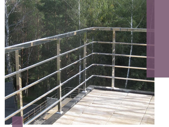 Парапеты из нержавеющей стали в Мелеузе — изготовление и монтаж