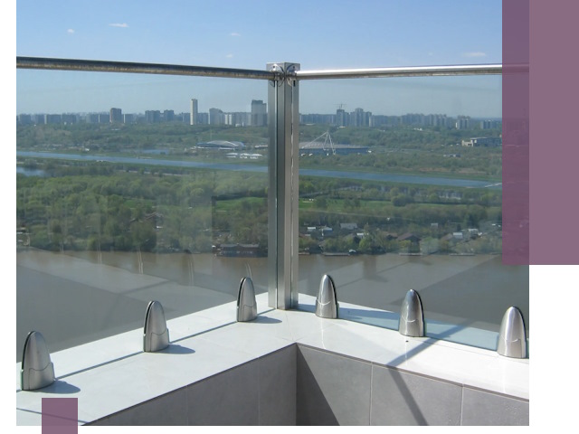 Стеклянные парапеты премиум класса в Мелеузе для домов и бизнесов