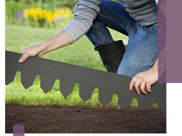 Металлические бордюры для газона в Мелеузе — изготовление и монтаж